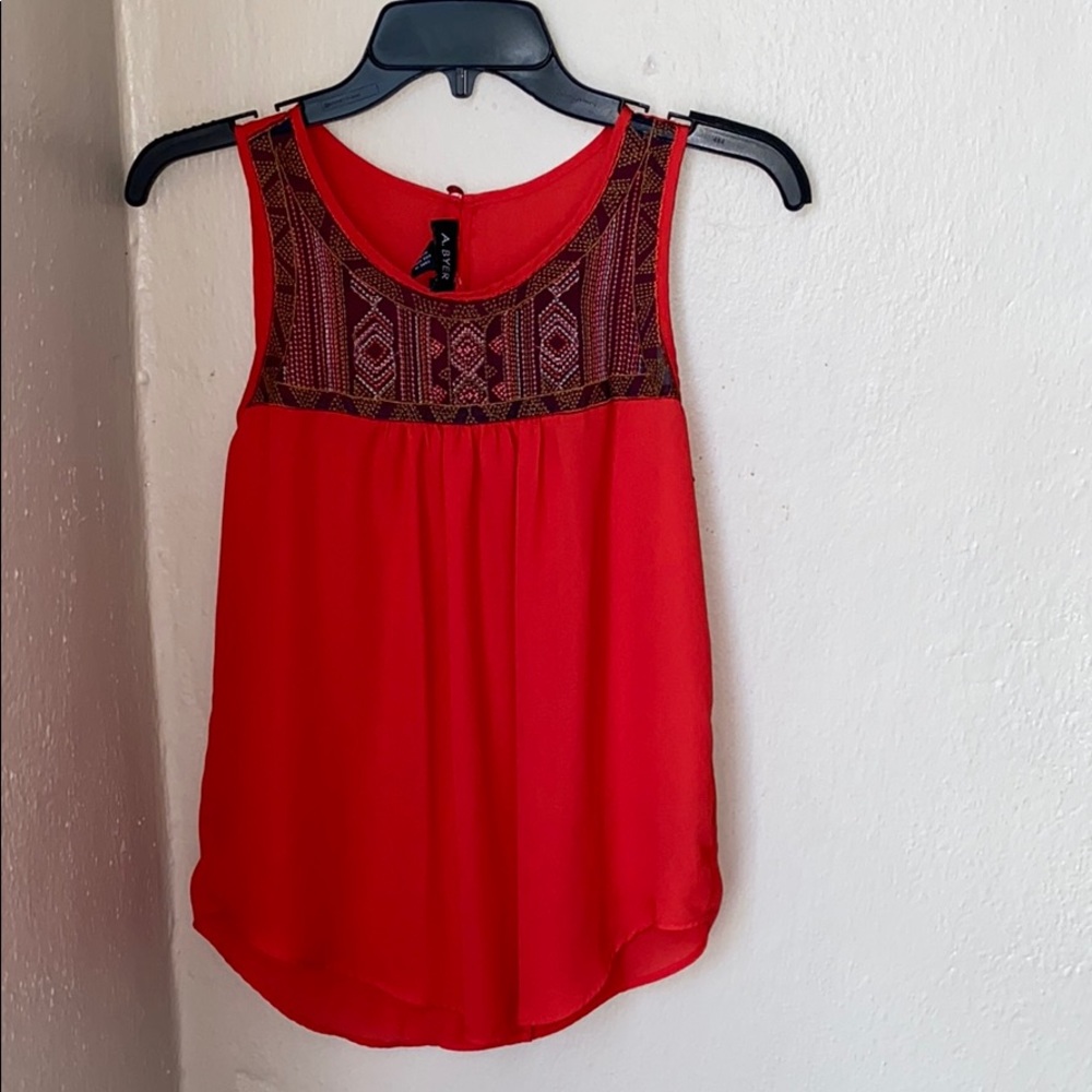 Red blouse